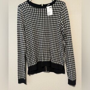 H&M Monochrome Patterned Knit With Zipper